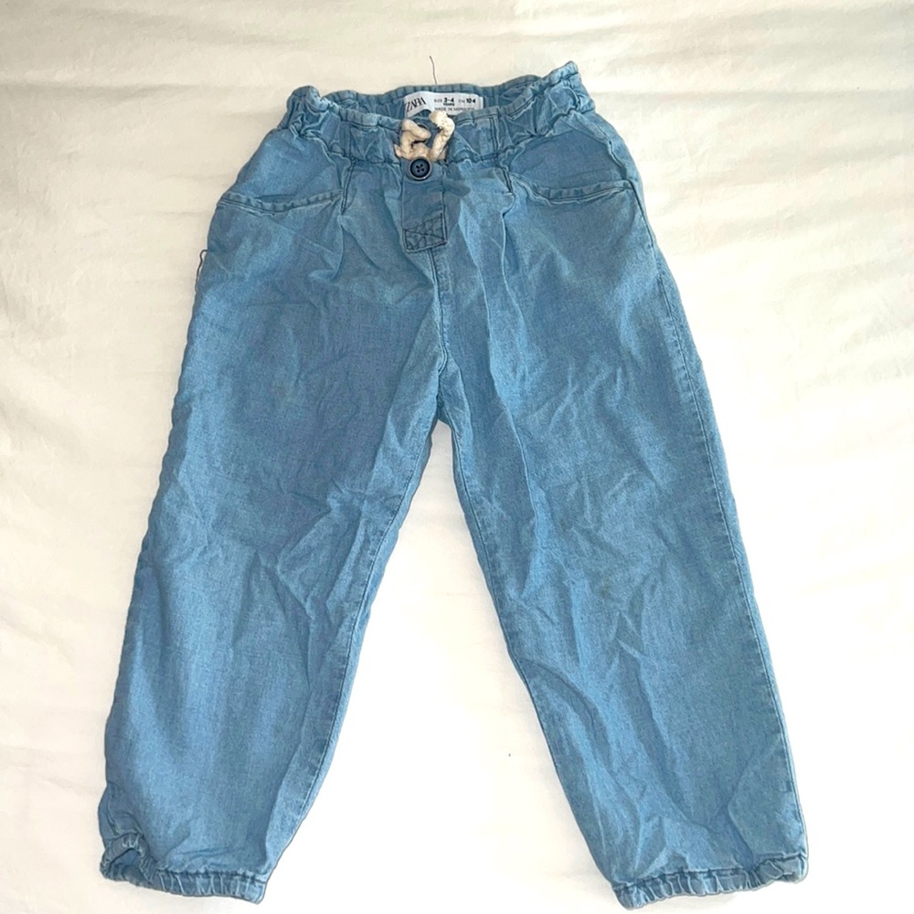 Zara light denim jeans 3-4 year toddler girl